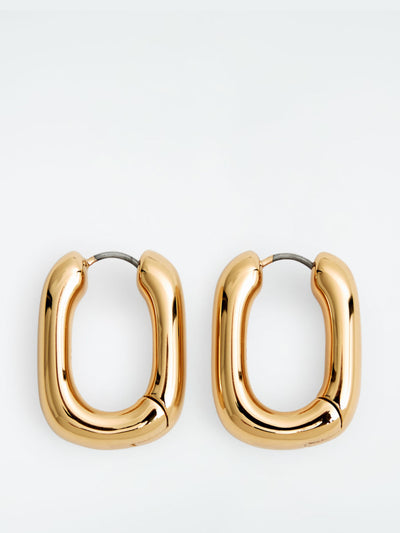 Cos Chunky squared hoop earrings at Collagerie