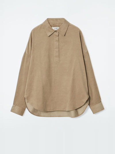 Cos Corduroy half-placket shirt at Collagerie