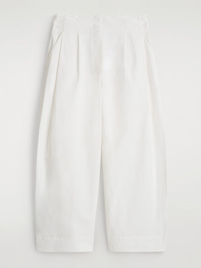 Cos Cotton barrel-leg trousers at Collagerie