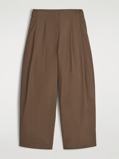 Cos Cotton barrel-leg trousers at Collagerie