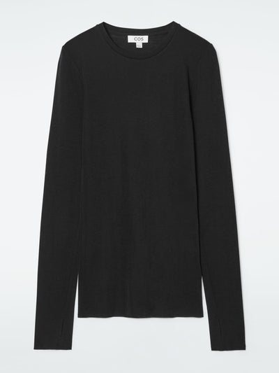 Cos Crew-neck merino wool top at Collagerie