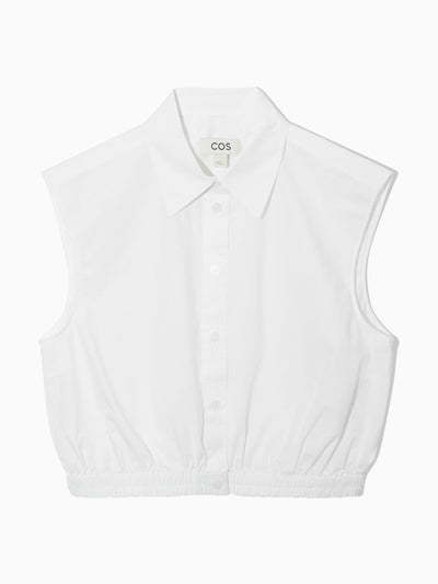 Cos Cropped sleeveless shirt at Collagerie