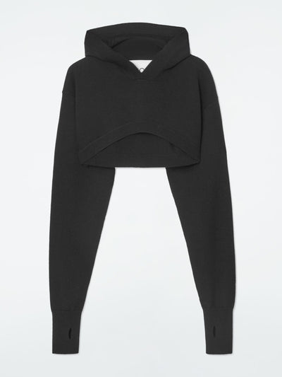 Cos Cropped wool hoodie at Collagerie