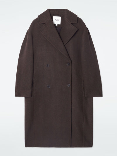 Cos Double-breasted wool-herringbone coat at Collagerie