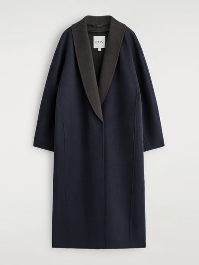 Cos Double-faced wool shawl-collar coat at Collagerie