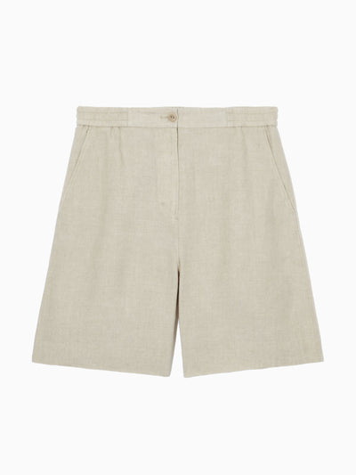 Cos Beige linen shorts at Collagerie