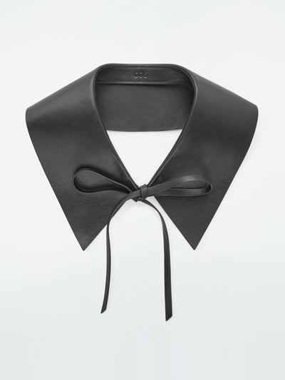 Cos Exaggerated leather collar at Collagerie