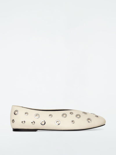 Cos Eyelet leather ballet flats at Collagerie