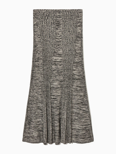 Cos Flared ribbed-panel midi skirt at Collagerie
