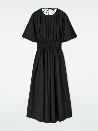 Cos Gathered open-back midi dress at Collagerie