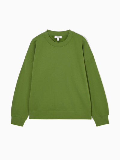 Cos Oversized fleece-back sweatshirt at Collagerie