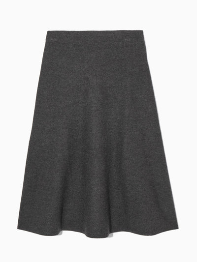 Cos Flared merino wool midi skirt at Collagerie