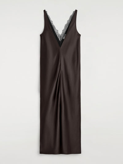 Cos Lace-trimmed satin slip dress at Collagerie