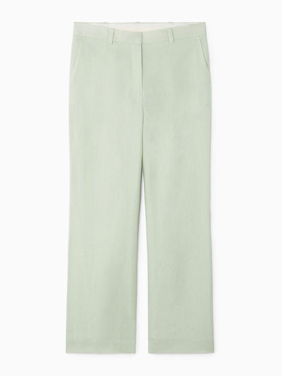 Cos Linen-blend flared trousers at Collagerie