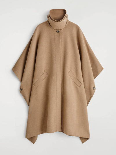Cos Longline double-faced wool cape at Collagerie