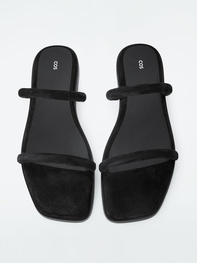 Cos Minimal suede sandals at Collagerie