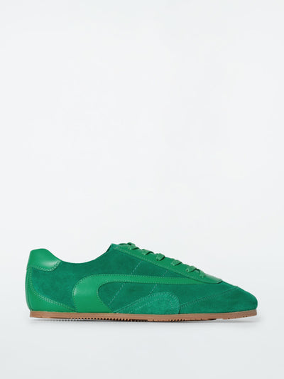 Cos Minimal suede trainers at Collagerie