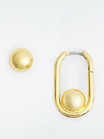 Cos Mismatched sphere earrings at Collagerie