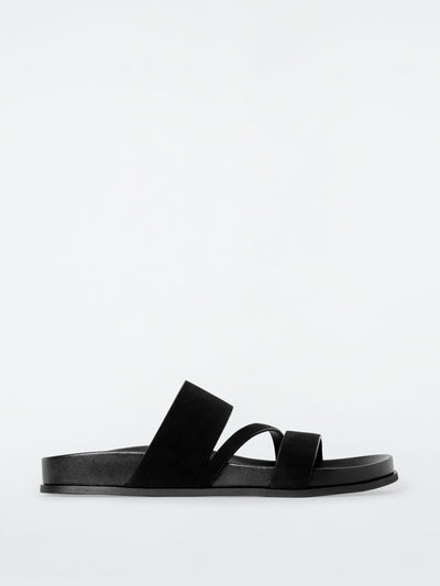 Cos Multi-strap suede sandals at Collagerie