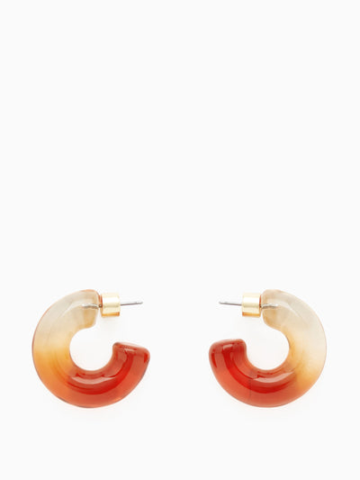 Cos Ombre glass hoop earrings at Collagerie