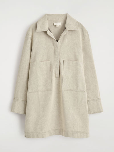 Cos Open-collar denim shirt dress at Collagerie