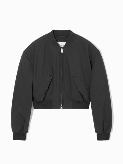 Cos Oversized cropped bomber jacket at Collagerie