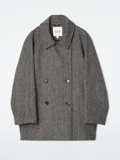 Cos Oversized double-breasted wool peacoat at Collagerie