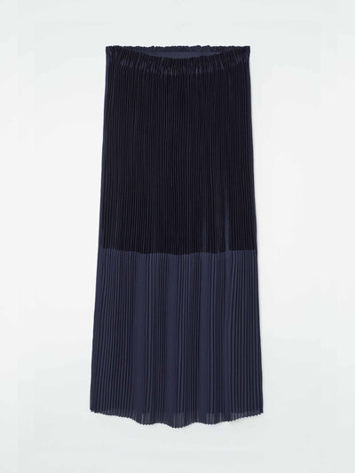 Cos Panelled pleated column maxi skirt at Collagerie