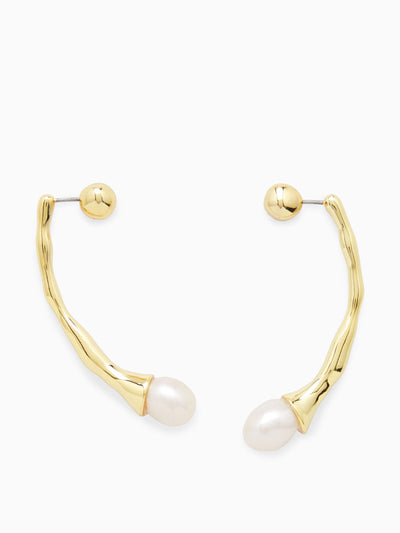 Cos Freshwater pearl drop earrings at Collagerie