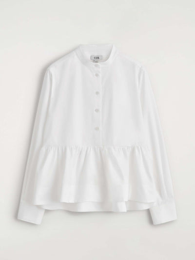 Cos Peplum cotton shirt at Collagerie