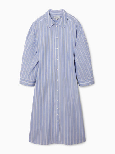 Cos Pinstriped shirt dress at Collagerie