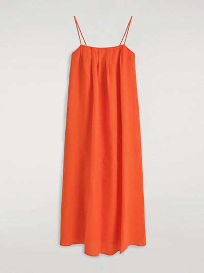 Cos Pleated linen maxi dress at Collagerie