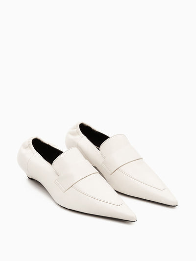 Cos Pointed leather kitten-heel loafers at Collagerie