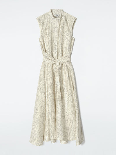 Cos Printed fluid tie-waist midi dress at Collagerie