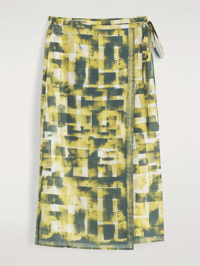 Cos Printed midi wrap skirt at Collagerie