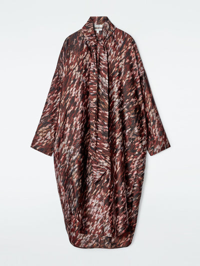 Cos Printed scarf-detail midi dress at Collagerie