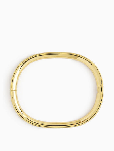 Cos Recycled brass hinged bangle at Collagerie