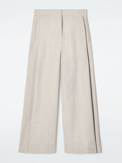 Cos Relaxed wool-blend wide-leg trousers at Collagerie