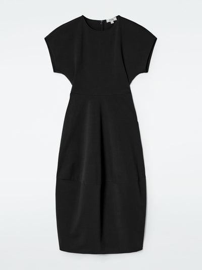 Cos Sculpted cotton midi dress at Collagerie