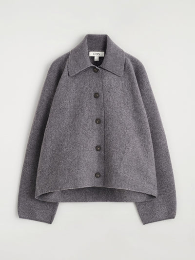 Cos Sculpted merino wool jacket at Collagerie