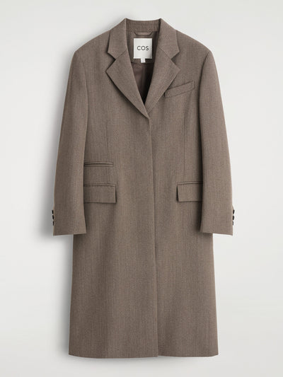 Cos Single-breasted wool-blend coat at Collagerie