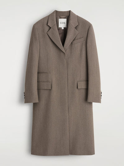 Cos Single-breasted wool-blend coat at Collagerie