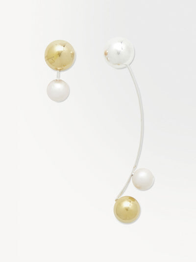 Cos The sphere pearl earrings at Collagerie
