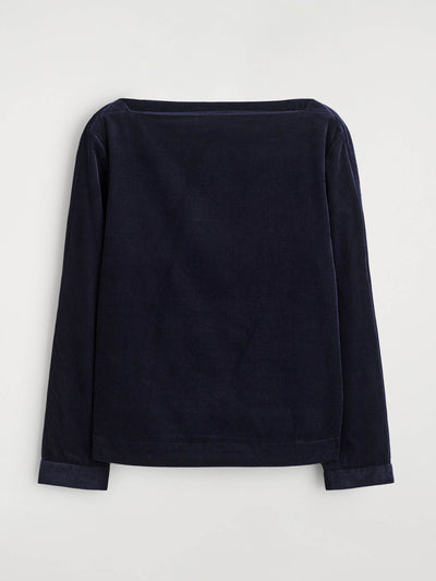 Cos Straight-neck corduroy top at Collagerie
