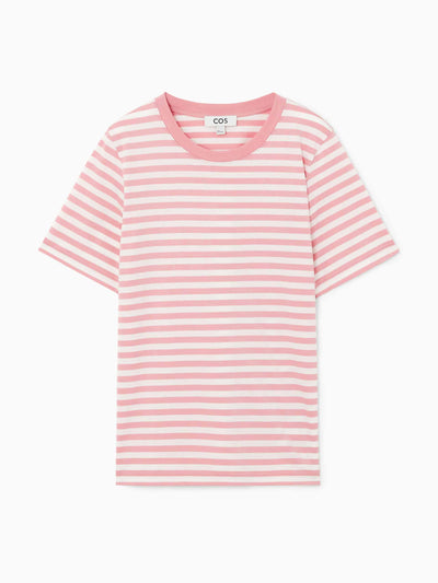 Cos Striped pink t-shirt at Collagerie