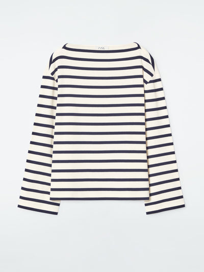 Cos Striped boat-neck top at Collagerie