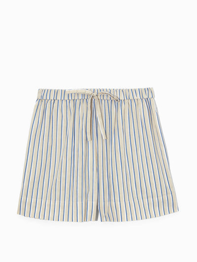 Cos Striped linen-blends shorts at Collagerie