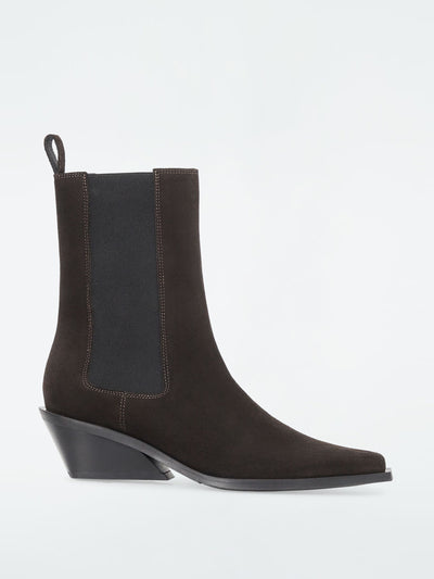 Cos Suede cowboy Chelsea boots at Collagerie