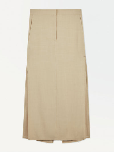 Cos High-slit maxi pencil skirt in beige at Collagerie