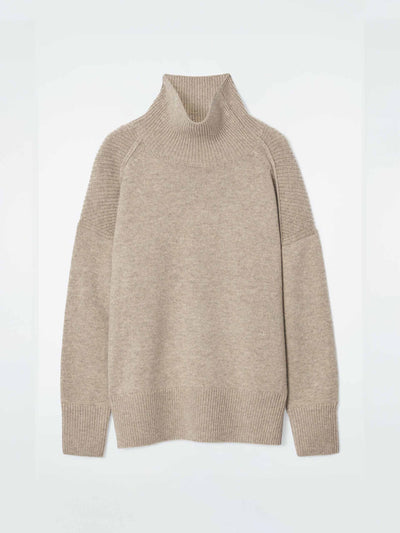 Cos Ribbed merino wool turtleneck jumper at Collagerie